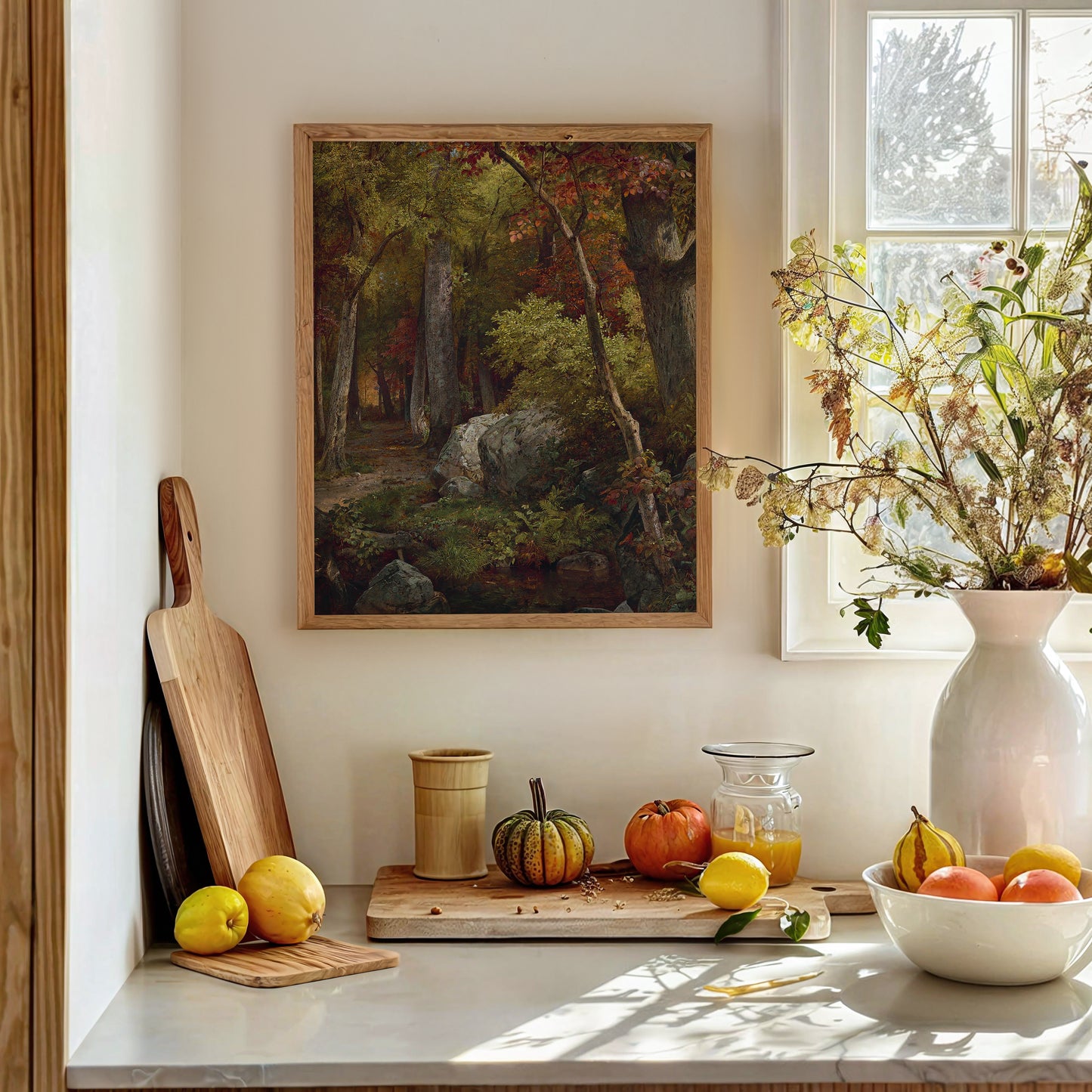 Lámina decorativa – Paisaje otoñal clásico
