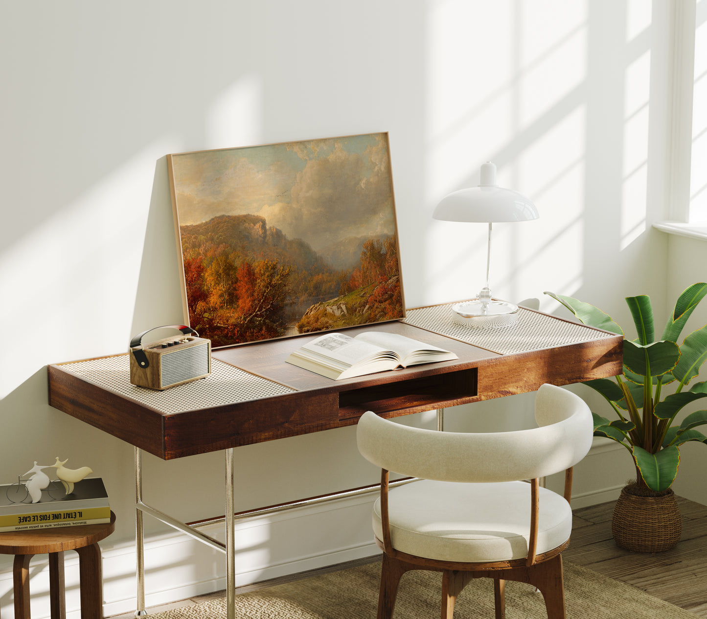 Lámina decorativa – Escena otoñal en las montañas