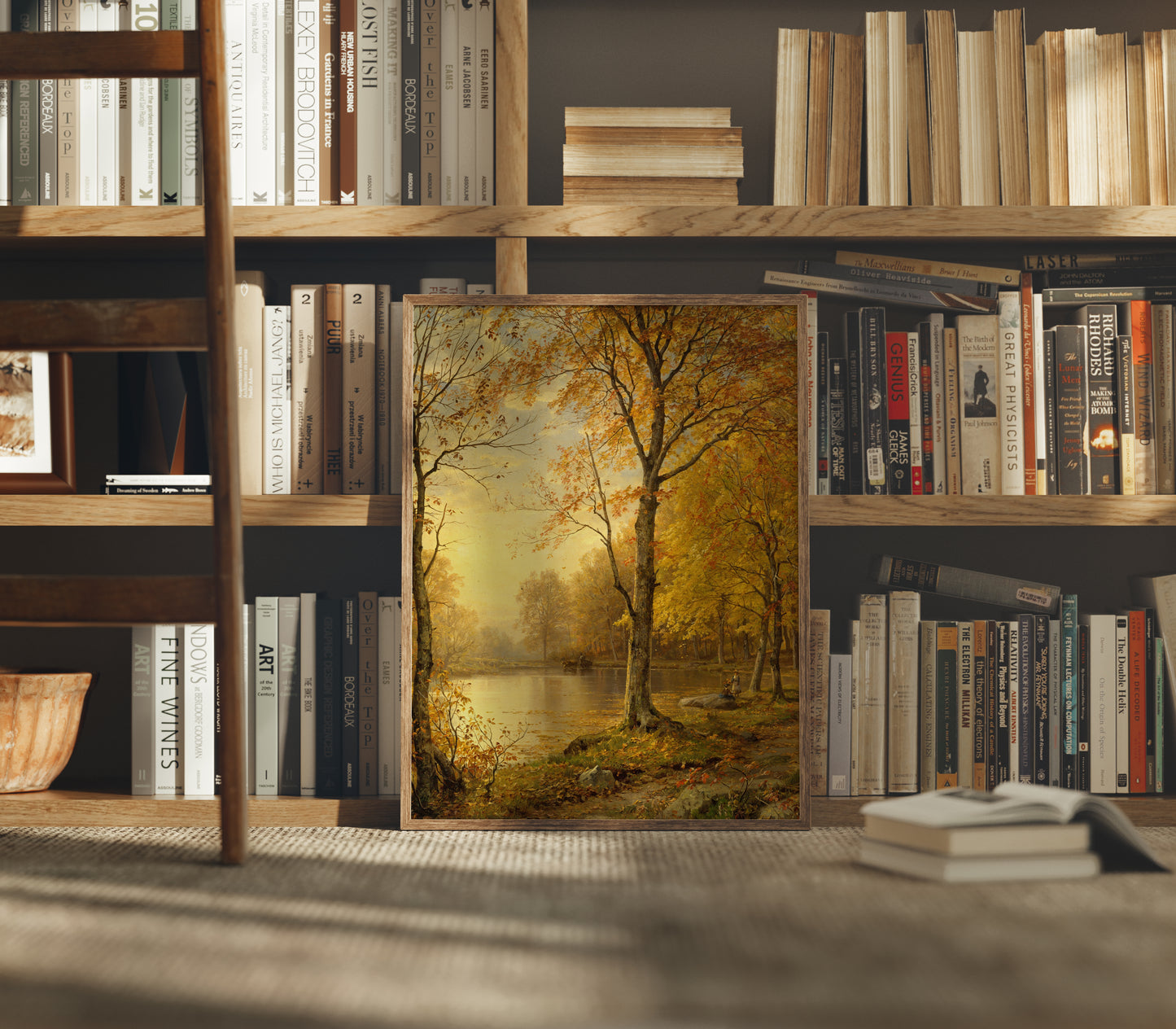 Lámina decorativa – Paisaje otoñal con luz cálida