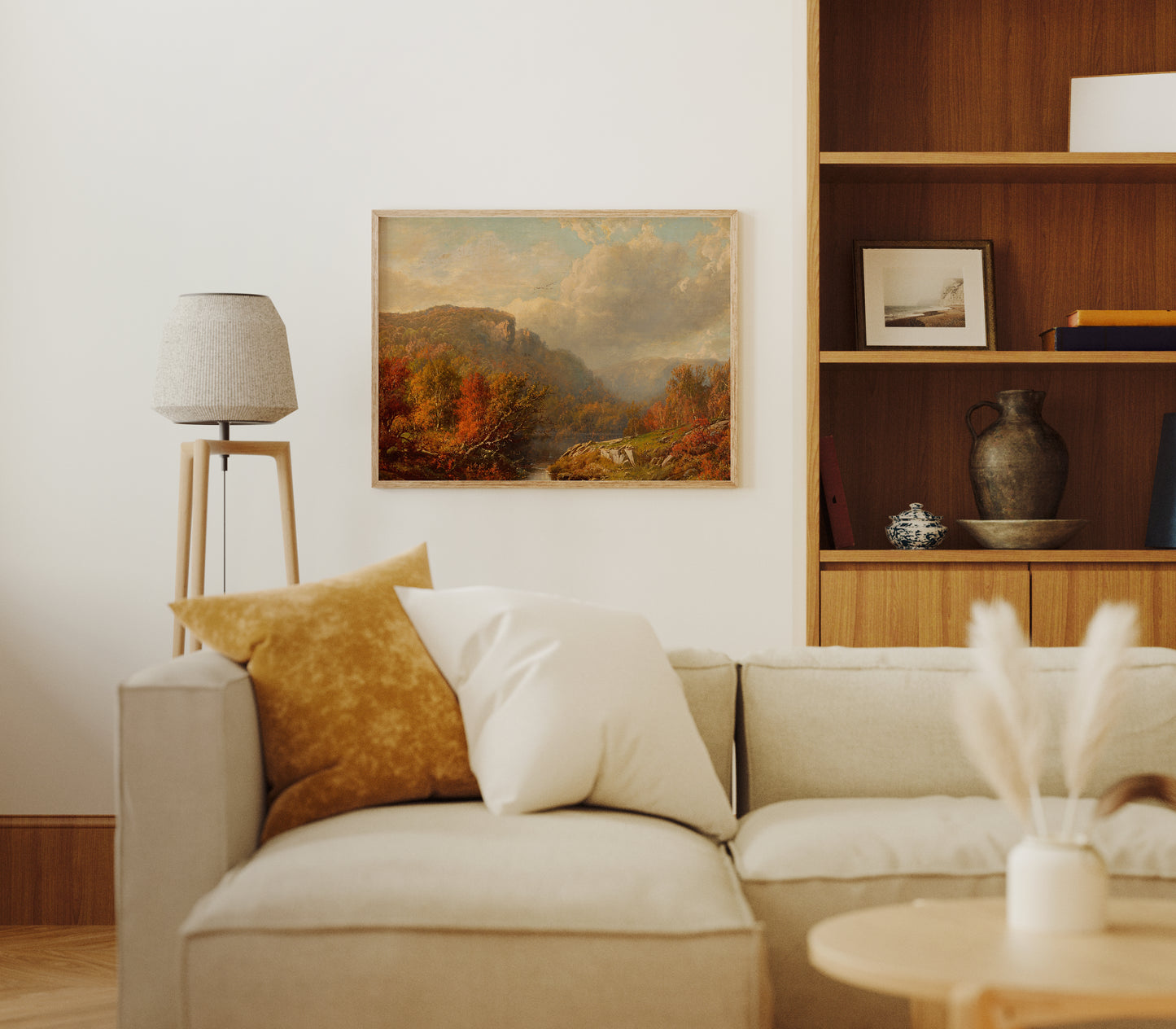 Lámina decorativa – Escena otoñal en las montañas