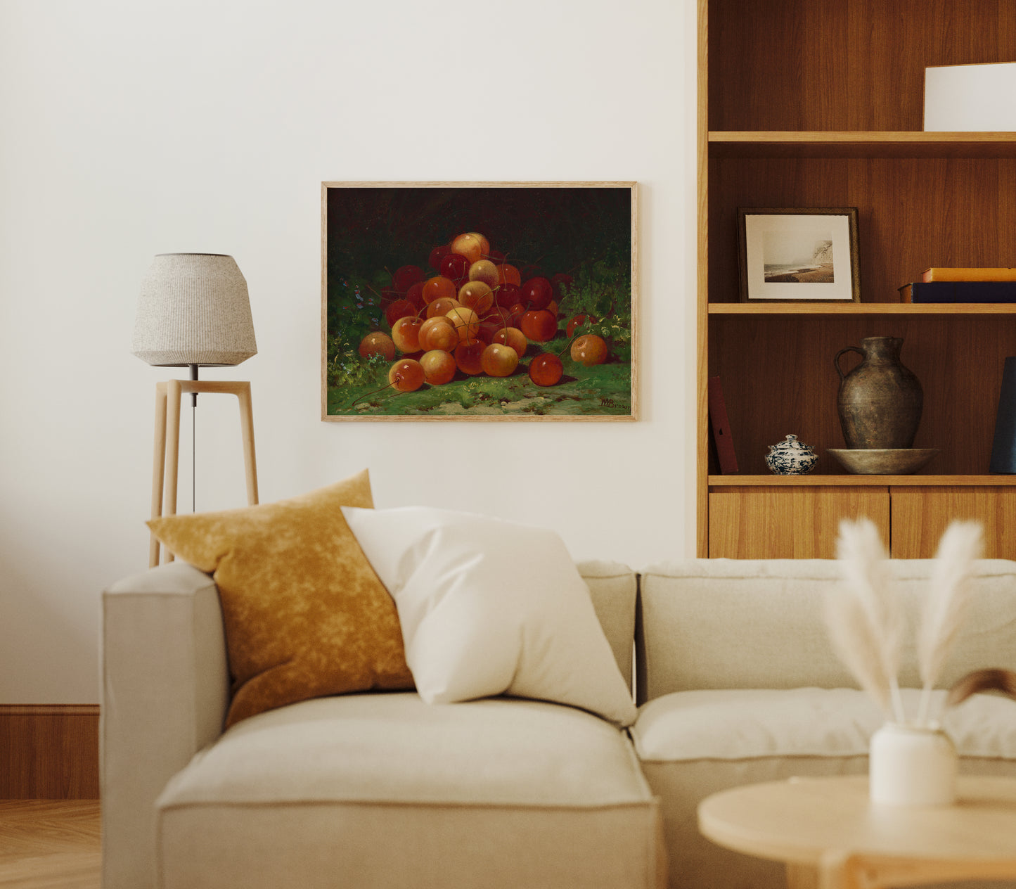Lámina decorativa – Bodegón de cerezas