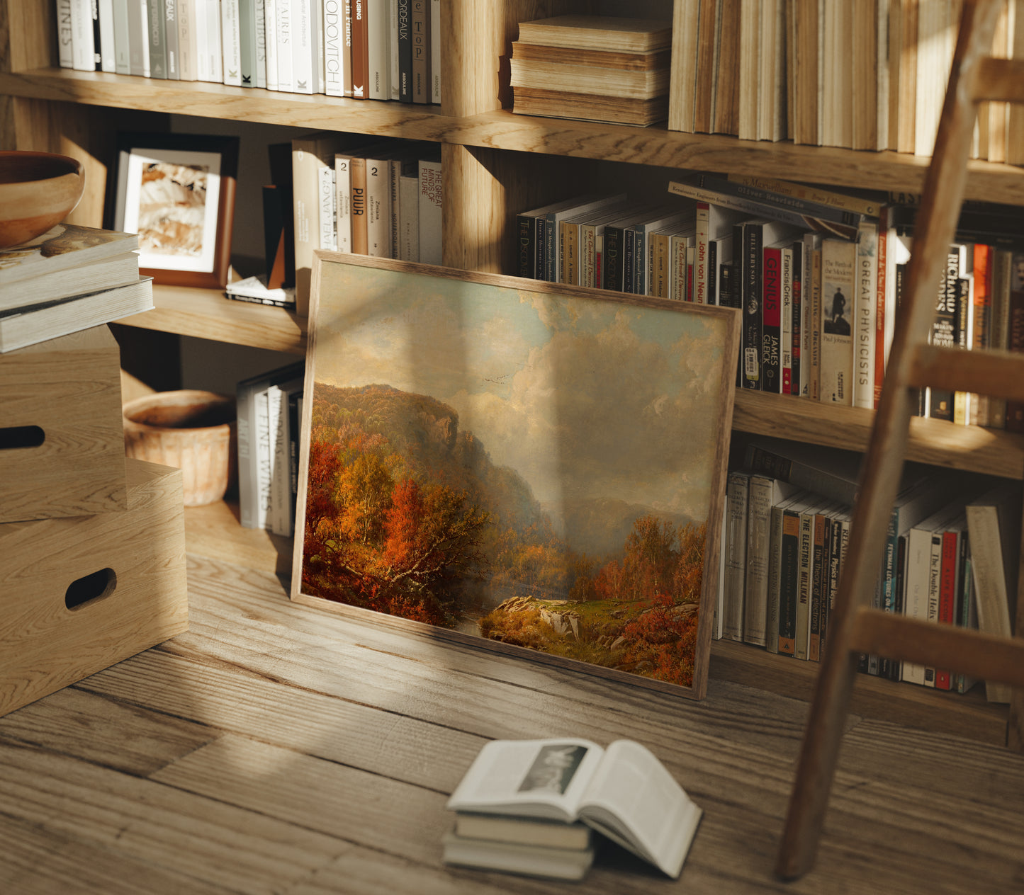 Lámina decorativa – Escena otoñal en las montañas