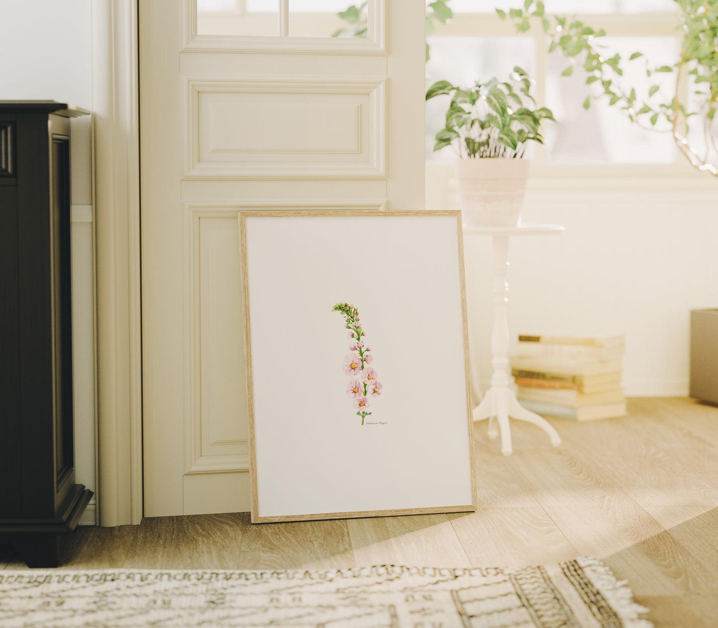 Ilustración verbasco rosa