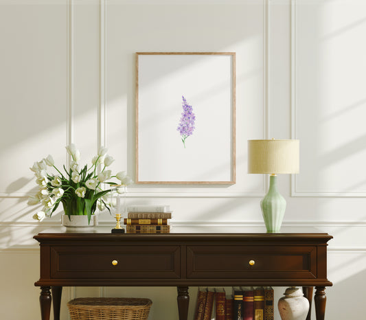 Ilustración flor lila