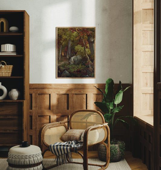 Lámina decorativa – Paisaje otoñal clásico