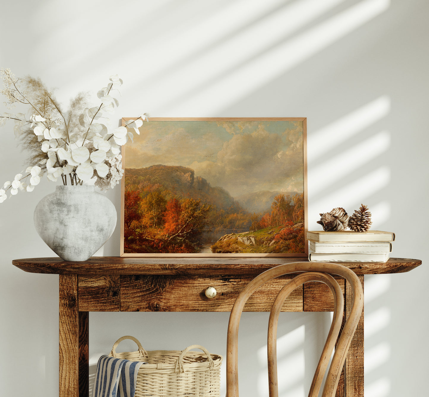 Lámina decorativa – Escena otoñal en las montañas