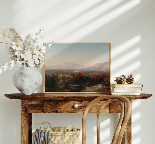 Lámina decorativa – Paisaje clásico otoñal en las montañas