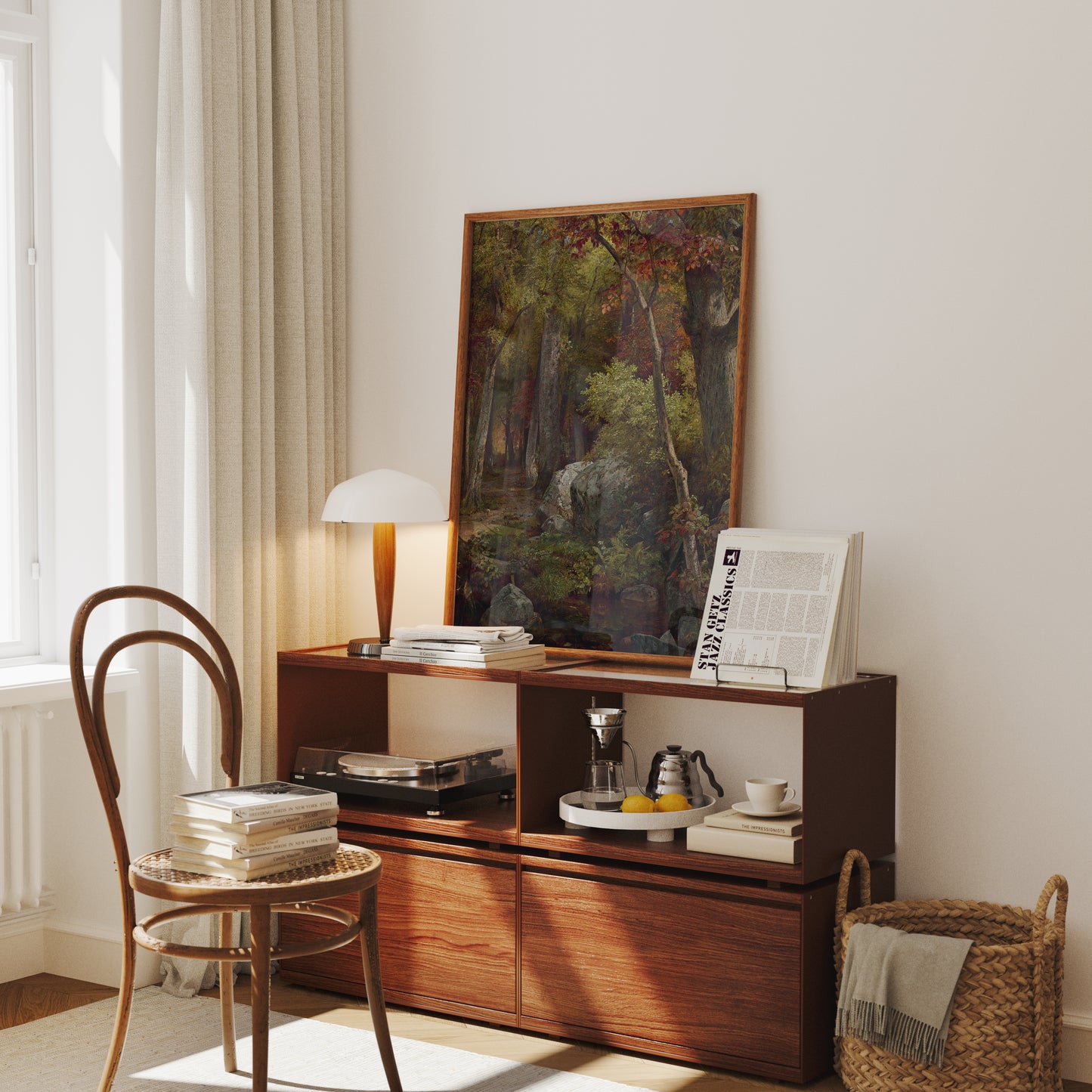 Lámina decorativa – Paisaje otoñal clásico