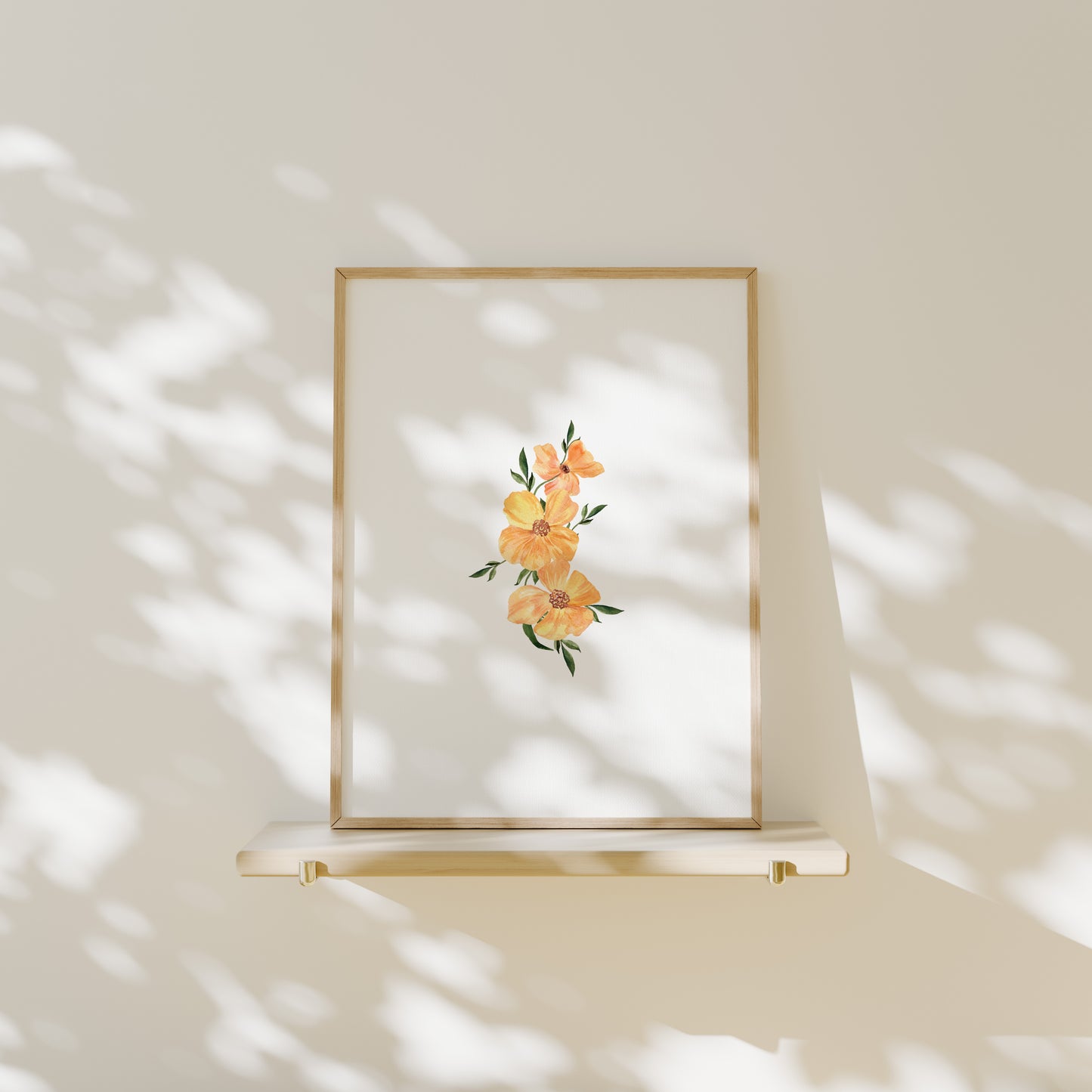 Ilustración flores naranjas