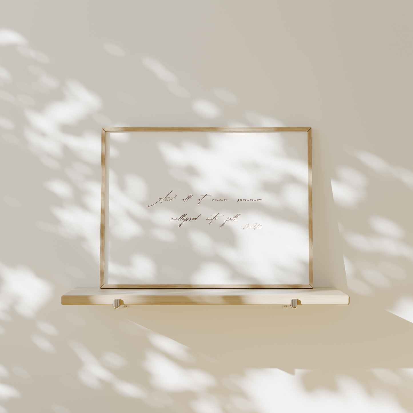 Set de 5 láminas decorativas – Paisajes clásicos y poemas de otoño