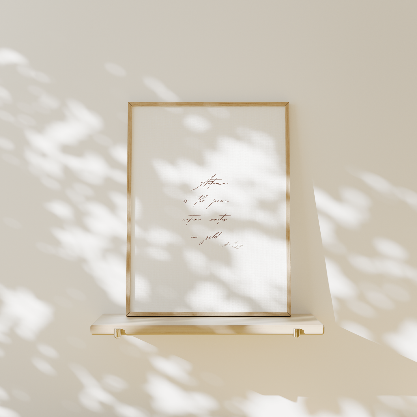 Set de 5 láminas decorativas – Paisajes clásicos y poemas de otoño