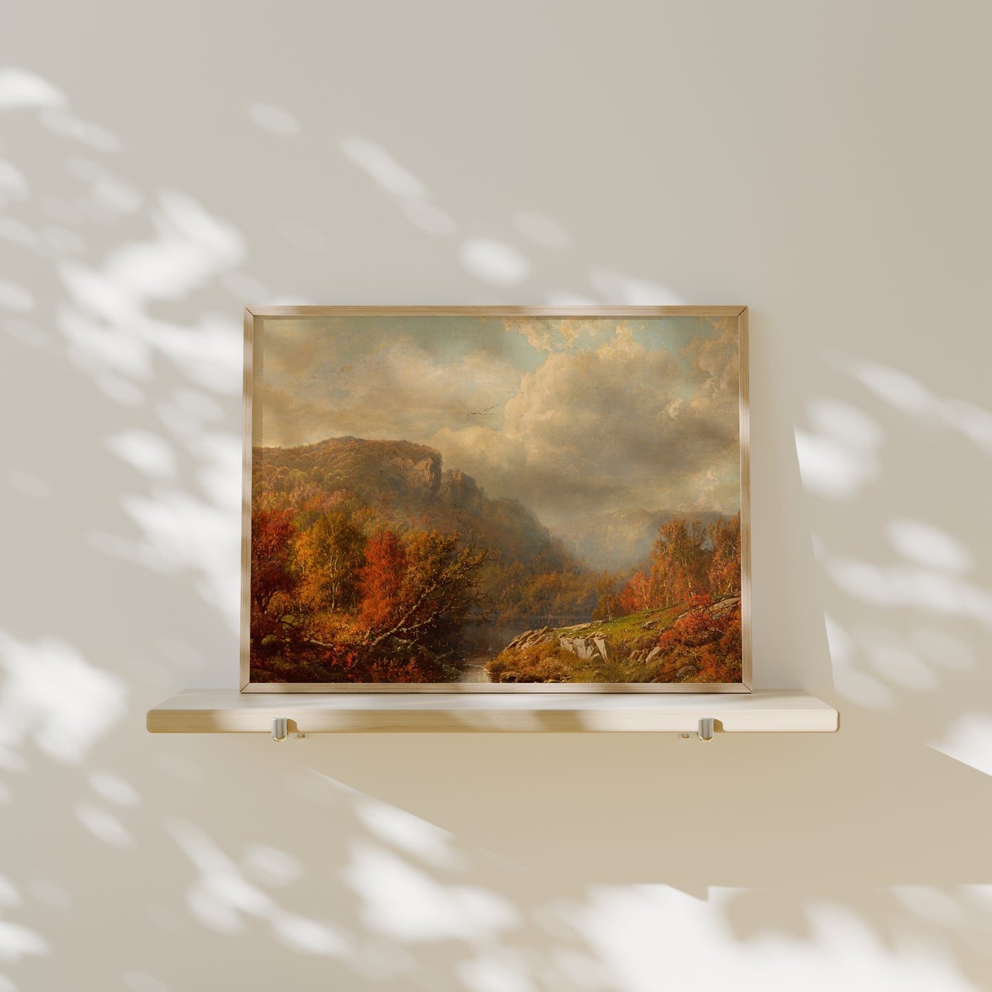 Lámina decorativa – Escena otoñal en las montañas