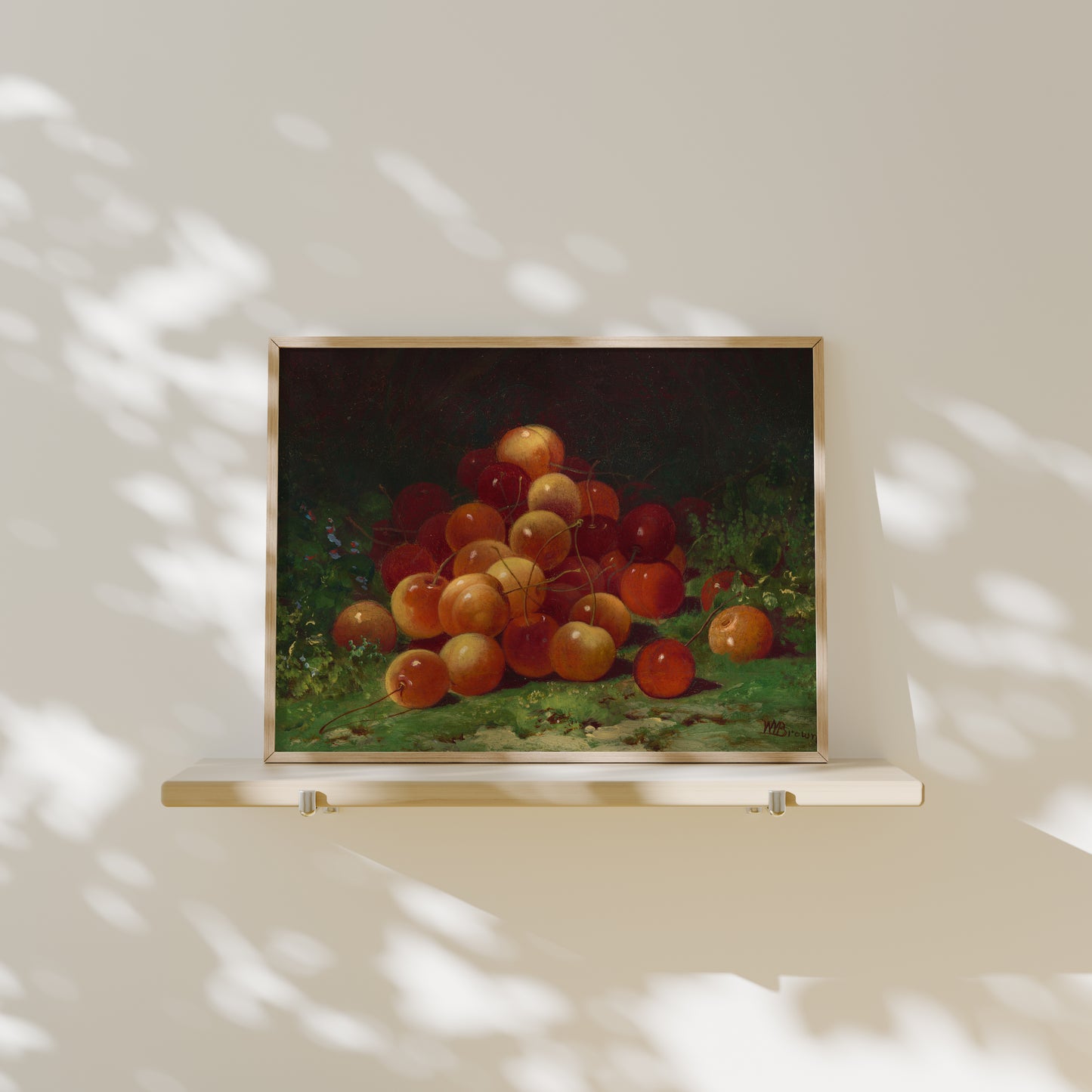 Lámina decorativa – Bodegón de cerezas