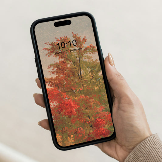 Fondo de pantalla para móvil - Abedul en otoño