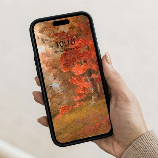 Fondo de pantalla para móvil - Escena otoñal en el bosque