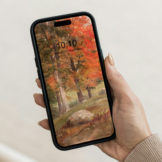 Fondo de pantalla para móvil - Paisaje otoñal en el bosque