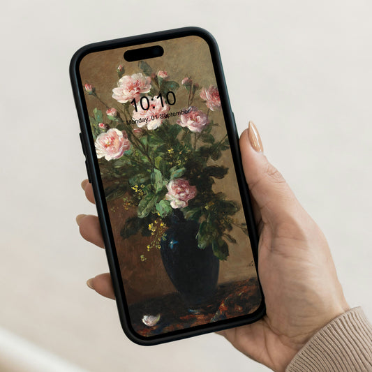 Fondo de pantalla para móvil - Ramo de rosas en jarrón