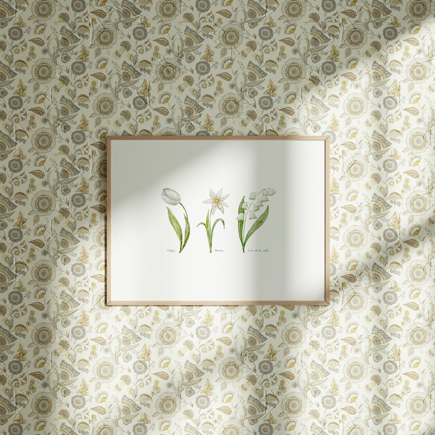 Ilustración flores blancas