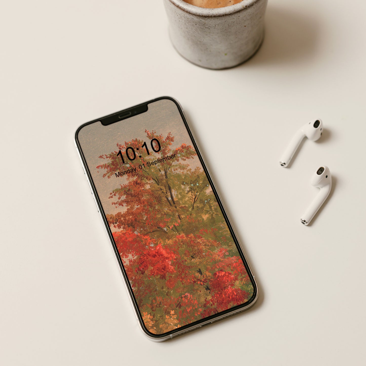 Fondo de pantalla para móvil - Abedul en otoño