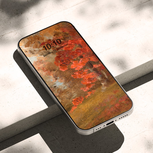 Fondo de pantalla para móvil - Escena otoñal en el bosque