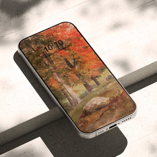 Fondo de pantalla para móvil - Paisaje otoñal en el bosque
