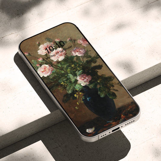 Fondo de pantalla para móvil - Ramo de rosas en jarrón