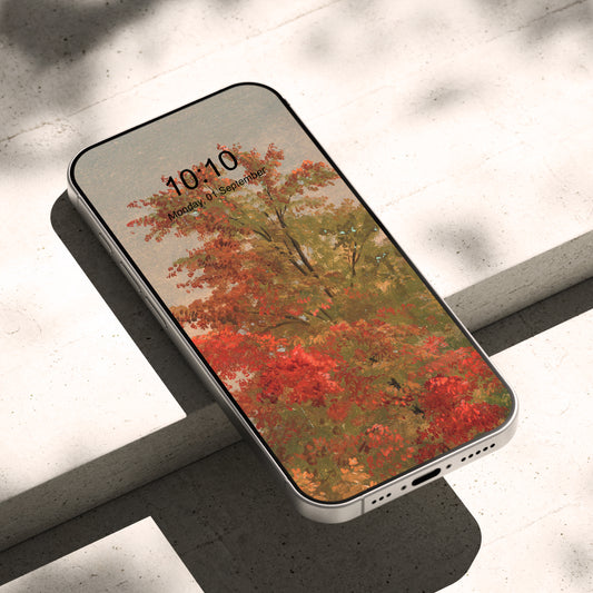 Fondo de pantalla para móvil - Abedul en otoño