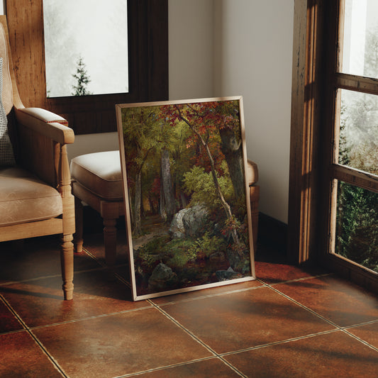 Lámina decorativa – Paisaje otoñal clásico