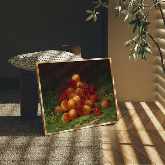 Lámina decorativa – Bodegón de cerezas