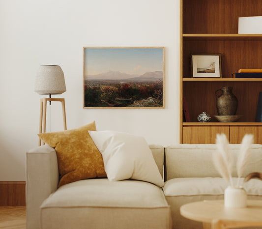 Lámina decorativa – Paisaje clásico otoñal en las montañas