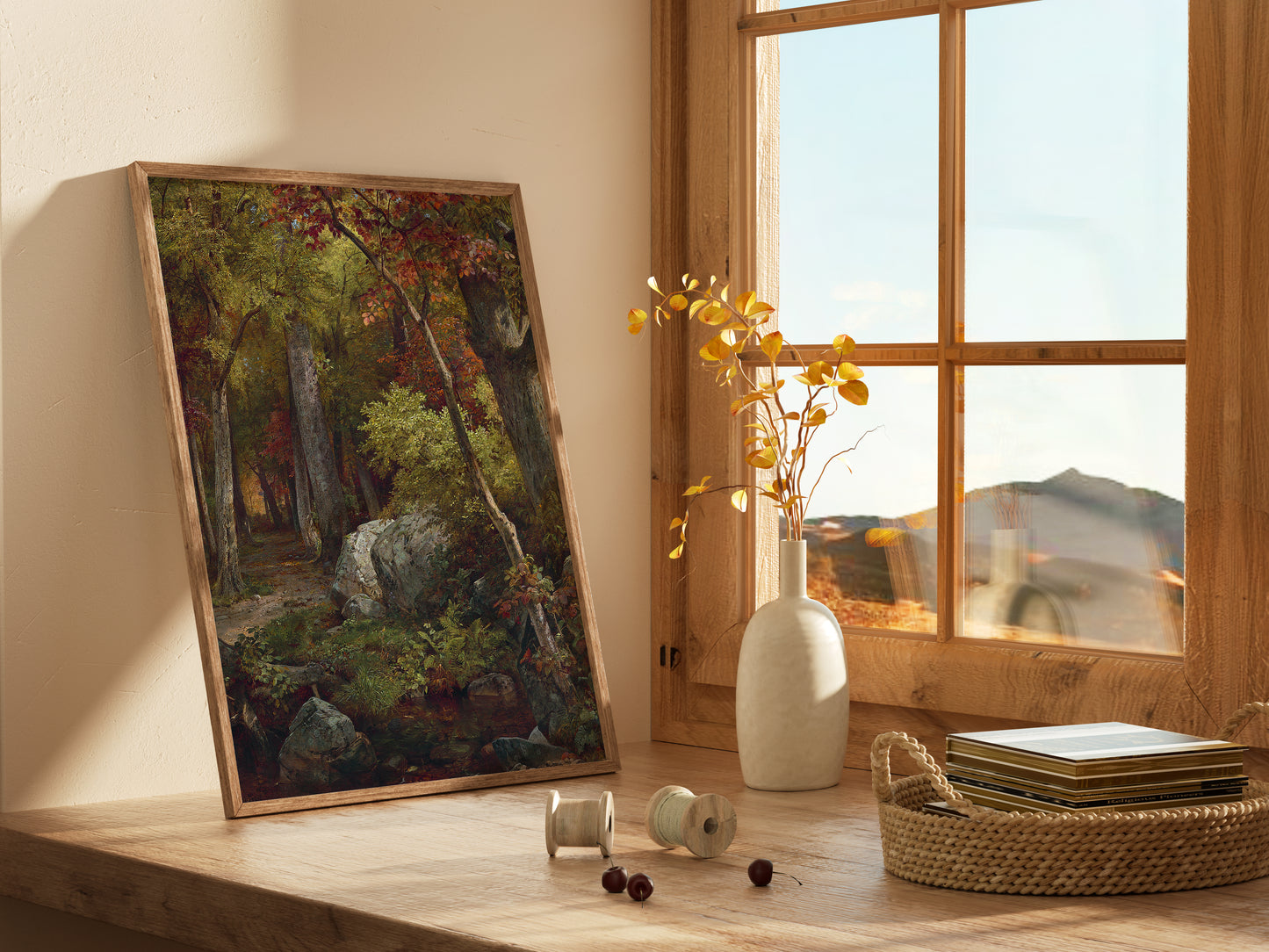 Lámina decorativa – Paisaje otoñal clásico